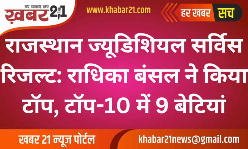 Rajasthan Judicial Services Result: Radhika Bansal Tops, 9 Daughters in Top-10
