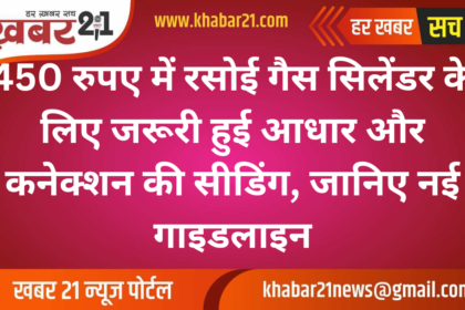 Important Update: ₹450 LPG Cylinder Now Requires Aadhar and Connection Seeding