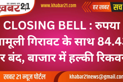 Rupee Closes at 84.43 Amid Dollar Strength, Stock Markets Recover