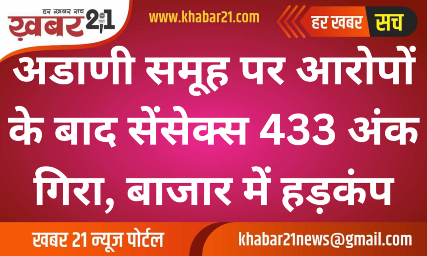 Adani Allegations Sink Markets: Sensex Drops 433 Points, Adani Stocks Plunge