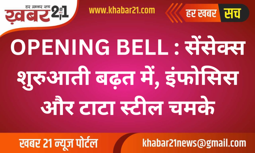 Sensex Opens Strong; Infosys, Tata Steel Lead Gains