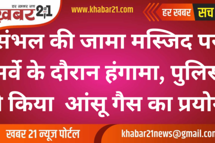 Chaos during survey at Jama Masjid in Sambhal, police used tear gas