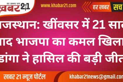 Rajasthan: BJP's lotus bloomed in Khinvsar after 21 years, Danga achieved a big victory