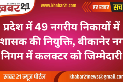 Administrator Appointments in 49 Urban Local Bodies of the State, Bikaner Municipal Corporation Headed by Collector