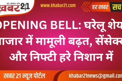 Modest Gains in Domestic Stock Market, Sensex and Nifty in Green