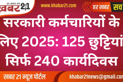 2025 for Government Employees: 125 Holidays, Only 240 Working Days