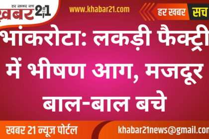 Bhankrota: Massive Fire in Wood Factory, Workers Narrowly Escaped