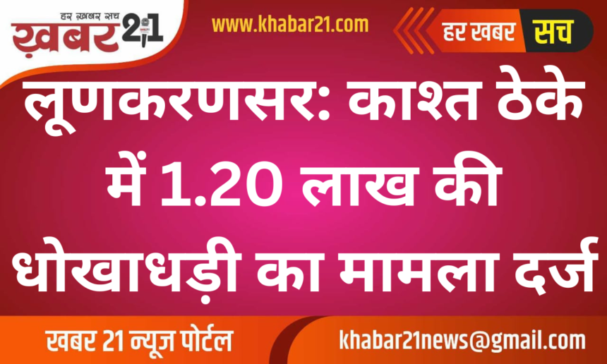 Loonkaransar: Fraud Case Filed Over 1.20 Lakh in Land Lease