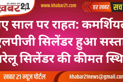 New Year Relief: Commercial LPG Cylinder Prices Reduced, Domestic Prices Unchanged