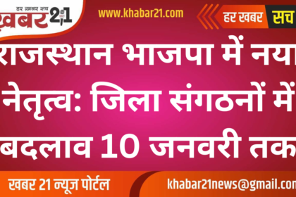 New Leadership in Rajasthan BJP: District Organizations to Change by January 10