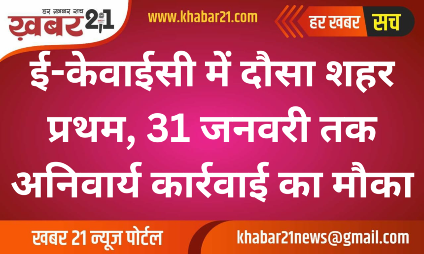 "Dausa City Leads in E-KYC, Mandatory Action Deadline Extended to January 31"